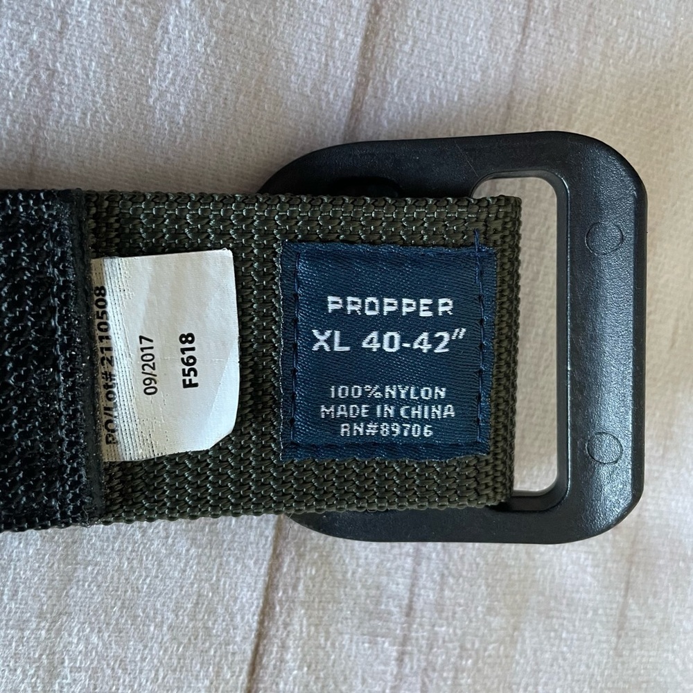 Propper Tactical Heavy Duty Buckle Belt Mens XL 1.5” Nylon Webbing Non Metal EUC - Picture 6 of 8